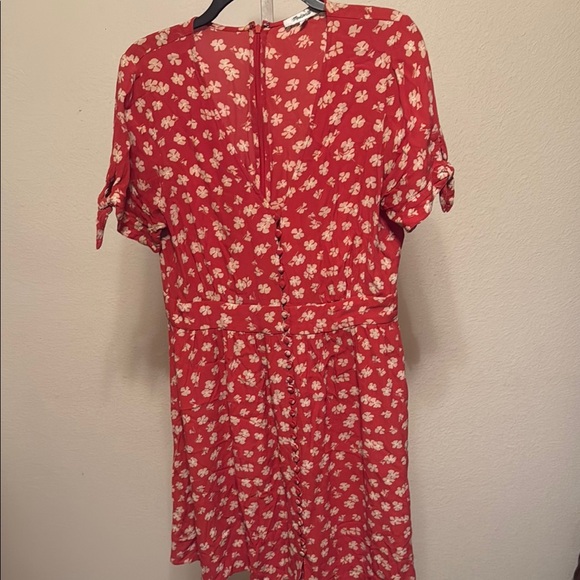 Madewell Dresses & Skirts - Madewell Red Floral Midi Dress